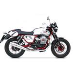 ZG075SKO-CR-12 ミラーポリッシュド ステンレススチール レーシング ヘッダキット + ステンレススチール スリップオン MOTO GUZZI V7 Cafe RACER/CAFE CLASSIC (2012-2013) ZARD (ザード)