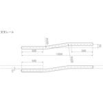 004027 Z-40大型カーテン交叉レール(スチール製) フェデポリマーブル