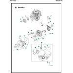 ゼノア エンジン刈払機 BCZ265-DC 部品 Carburetor and fuel supply group ゼノア