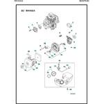 ゼノア エンジン刈払機 BCZ275-DC 部品 Carburetor and fuel supply group ゼノア