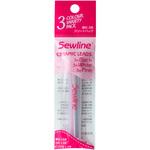 FAB50033 布用シャープペンシル専用 替芯0.9mm 黒・ピンク・白 3色セット Sewline