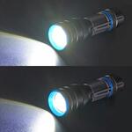 LEDクリップ付きズームライト 480lm 防水IPX4 3モード照射 集光散光 オーム電機