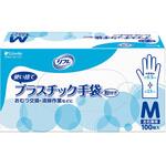90380 リフレ プラスチック手袋 粉付/箱/M リブドゥコーポレーション