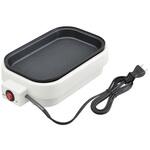 ミニホットプレート 卓上調理用 フッ素加工 軽量コンパクト お手入れ簡単 オーム電機