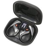 完全ワイヤレスイヤホン OWS ブラック 耳をふさがない イヤーフック 防水IPX5 オーム電機