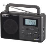 PLLポータブルラジオ AM/FM/ラジオNIKKEI ワイドFM対応 2電源 オーム電機