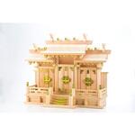 屋根違い三社 つむぎ 雲板付神棚板引出付セット 神棚の里