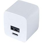 USBポート付AC充電器 AC-2USB-A+C-12W カシムラ