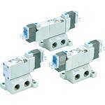 SYJ5240-5LNE SYJ5000 Series 5ポートソレノイドバルブ 弾性体シール ベース配管形 バルブ単体 SMC