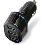 EC-DC04BK カーチャージャー 車載充電器 USBA×3ポート (自動識別) QuickCharge3.0 + USB 2ポート (最大2.4A) シガーチャージャー シガーソケット エレコム