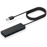 USBハブ USB3.0 4ポート バスパワー ケーブル長1.5m MacBook Surface Chromebook他ノートPC対応 ブラック エレコム