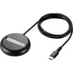 W-MA06BK ワイヤレス充電器 Qi認証 Qi2対応 15W/7.5W/5W マグネット式 卓上 スタンド 2Way ケーブル一体 1m エレコム