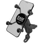 RAM-PL2 Xグリップ(S)&9mm穴ミラーフレームベースセット(ショートアーム) 1インチボール ラムマウント