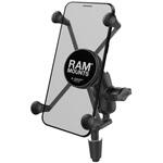 RAM-B-176-A-UN10U Xグリップ(M)&フォークステムベースセット(ショートアーム) 内径Φ12-38mm対応 1インチボール ラムマウント