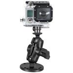 RAM-B-138-A-GOP1U GoProマウント&ラウンドベースセット(ショートアーム)  1インチボール ラムマウント