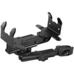 RAM-B-400U-C-VPR-104 モバイルプリンターホルダー(M)&タフクロー(S)セット(ロングアーム) Φ15.9-28.9mm対応 1インチボール ラムマウント