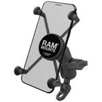 RAM-PL3 Xグリップ(M)&9mm穴ミラーフレームベースセット(ショートアーム) 1インチボール ラムマウント