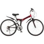 22333 MTB-2618RR  折りたたみ自転車レッド/ブラック Raychell