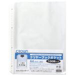 CR-TP104-C クリヤーブックポケットA4 100枚P クラウン(事務用品)