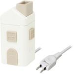 えんとつ屋根のコンセントハウス 2m AC6個口 USB-A×3 SONIC(ソニック・文具)