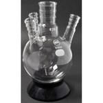 四頭フラスコ 側管角度15° 白 042シリーズ 日本理化学器械(NRK)