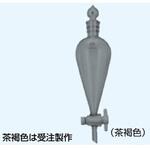 1002-100B 分液ロート スキーブ型(PTFE コック)茶 1002シリーズ 日本理化学器械(NRK)
