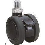 双輪キャスター Φ50 自在 ストッパー付 ネジ式 東海キャスター