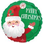 ポップバルーン(AG18インチスマイリーサテンサンタクリスマス) アルファ[販促]
