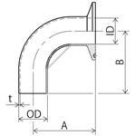 片ヘルール付エルボ フローバル