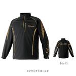 GM3766 2WAYウォームジップシャツ #ブラック×ゴールド がまかつ Gamakatsu