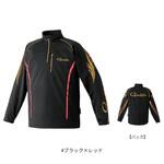 GM3766 2WAYウォームジップシャツ #ブラック×レッド がまかつ Gamakatsu