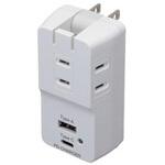 EA940CD-271 AC100V/14A 3口タップ USB A・Cポート各1個付 エスコ
