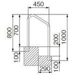 MBH1 プール用タラップ ミヤコ パイプ径38mm 1個 MBH1 - 【通販