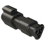AT04-3P-SR02BLK ケーブルコネクタ 3極 オス レセプタクル 1袋 5個入 AMPHENOL