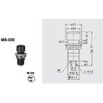 MS030-K スイッチ 押しボタンタイプ OFF- ON 黒 ミヤマ電器