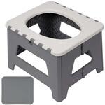 スツール簡易トイレ グレー 万方商事