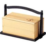 檜・黒塗り手提付松風弁当 用美(ヤマコー)