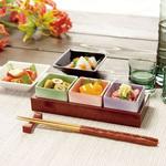 16180 陶器角型珍味入用カスター台 用美(ヤマコー)