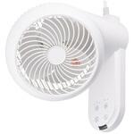 360°サーキュレーター 12畳 壁掛け卓上両用 リモコン付 首振り オーム電機