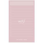 WU/ノート付箋 スリム/シェルピンク ナカバヤシ