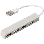 WU/USB2．0 4ポート変換ハブ/シルキーグレー ナカバヤシ