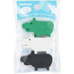 ヒポポシリーズ マスコット消しゴム/モノトーン ナカバヤシ