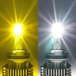 H8 H11 2色切り替え フォグランプ用 LEDバルブ ホワイト イエロー 12v専用 竹村商会