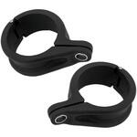 フロントウインカーステー CLAMPITS 39mmフォーククランプ ブラック M8/M10 モートーン