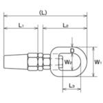 REF-WLS-4 レフロープ用ロックターミナル スイベル 日本スエーヂ工業
