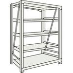 M10型 ボルト式重量棚 1000kgタイプ 高さ1500mm 単体型 TRUSCO