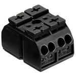中継用端子台 0.5 → 4mm2 黒 1袋 10個入 ワゴジャパン