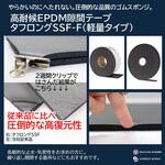 隙間テープEPDMゴムスポンジ 超低反発：長期高復元 高気密タフロングSSF-F粘着テープ付き シナジーワークス