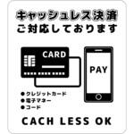 キャッシュレス決済OKサインステッカー大 グリーンクロス