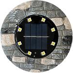 ソーラー充電式フットライト【レンガ調】2P トレードワン